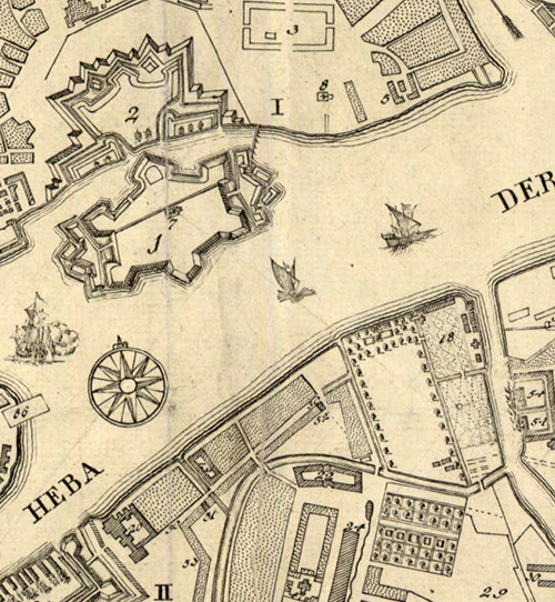 План Императорского столичного города Санкт Петербурга сочиненной в 1737 году. 1741 год. Фрагмент.