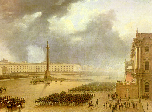 Открытие Александровской колонны 30 августа 1834 г. Г. Г. Чернецов. 1834 год.