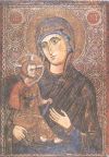 Богоматерь с младенцем. Около 1200 года. Мозаика. Монастырь святой Екатерины на Синае.