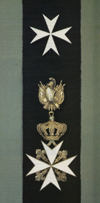 Знак, звезда и лента ордена. св. Иоанна Иерусалимского (Мальтийского).