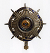 Звезда ордена Св. Андрея Первозванного, соединенная со знаком английского ордена подвязки Александра I.