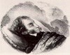 Пушкин в гробу 30 января 1837 года. Неизвестный художник.